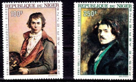 Мистецтво Искусство ^/--/^ Искусство .  Нигер 1967 г   MNH  -  автопортреты ^_^^^ Нігер 1967 MNH - автопортрети - фото фото фото
