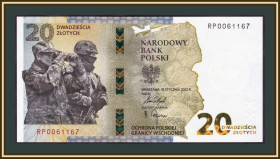Польща Польша ^/--/^ Польша 20 злотых 2022 P-196  (196 /--/ a) UNC  (в буклете) ^_^^^ Польща 20 злотих 2022 P-196 (196 /--/ a) UNC (в буклеті) - фото фото фото