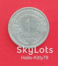 Франція Франция ^/--/^ Франция 1947 1 франк КМ-885 /--/ а ^_^^^ Франція 1947 1 франк КМ-885 /--/ а - фото фото фото