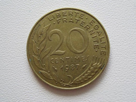Франція Франция ^/--/^ Франция 20 сантимов 1987 года 9743 ^_^^^ Франція 20 сантимів 1987 року 9743 - фото фото фото