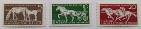 НДР, ФРН ГДР, ФРГ ^/--/^ ГДР 1958 Лошади, скачки, MNH ^_^^^ НДР 1958 Коня, скачки, MNH - фото фото фото