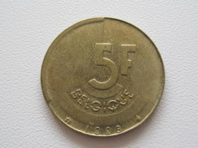 Бельгія Бельгия ^/--/^ Бельгия 5 франков 1993 года BELGIQUE 25459 ^_^^^ Бельгія 5 франків 1993 BELGIQUE 25459 - фото фото фото