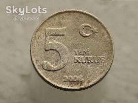 Туреччина Турция ^/--/^ 5 куруш 2008 рік Туреччина   (161) ^_^^^ 5 куруш 2008 год Турция (161 год) - фото фото фото