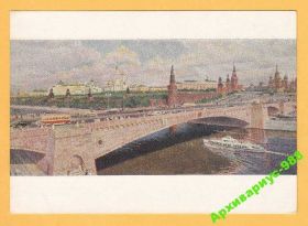 СРСР СССР ^/--/^ 1956 КОРАБЛИ Автобус МОСТ Река АВТО Москва ЖАРКОВ ^_^^^ 1956 Кораблі Автобус Міст Річка Авто Москва ЖАРКОВ - фото фото фото