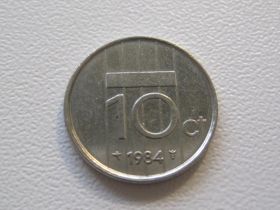 Нідерланди Нидерланды ^/--/^ Нидерланды 10 центов 1984 года 32360 ^_^^^ Нідерланди 10 центів 1984 року 32360 - фото фото фото