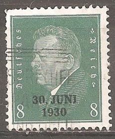 Веймарська республіка Веймарская республика ^/--/^ Германия     (Веймар) 1930 Mi.444 гаш. ^_^^^ Німеччина (Веймар) 1930 Mi.444 гаш. - фото фото фото