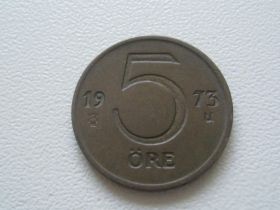 Швеція Швеция ^/--/^ Швеция 5 эре 1973 года 27440 ^_^^^ Швеція 5 ер 1973 27440 - фото фото фото