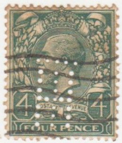 Великобританія Великобритания ^/--/^ Англия   1912 /--/ г..№ 133 гашеная перфин ^_^^^ Англія 1912 р. No 133 гашена перфін - фото фото фото