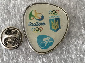 Спортивні Спортивные ^/--/^ Олимпиада Рио-де-Жанейро Бразилия Спорт официальный знак НОК сборной Украины 2016 Rio велоспорт ^_^^^ Олімпіада Ріо-де-Жанейро Бразилія Спорт офіційний знак НОК збірної України 2016 Rio велоспорт - фото фото фото