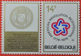Інше Другое ^/--/^ Бельгия 200-летие американской революции 1976 MNH ^_^^^ Бельгія 200-річчя американської революції 1976 MNH - фото фото фото