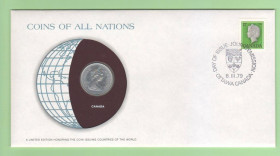 Канада Канада ^/--/^ КАНАДА : монета 25 центов 1979 год конверт из серии &amp;quot;COINS OF ALL NATIONS&amp;quot; + марка ^_^^^ КАНАДА: монета 25 центів 1979 конверт із серії &amp;quot;COINS OF ALL NATIONS&amp;quot; + марка - фото фото фото