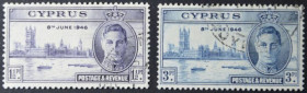 Інше Другое ^/--/^ Британские колонии Кипр Георг VI Победа 1946 ^_^^^ Британські колонії Кіпр Георг VI Перемога 1946 - фото фото фото