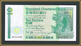 Інші Другие ^/--/^ Гонконг 10 долларов 1990 P-278  (278 /--/ c) UNC ^_^^^ Гонконг 10 доларів 1990 P-278 (278 /--/ c) UNC - фото фото фото