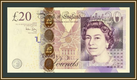 Великобританія Великобритания ^/--/^ Великобритания  (Англия) 20 фунтов 2006 P-392  (392 /--/ a) UNC ^_^^^ Великобританія (Англія) 20 фунтів 2006 P-392 (392 /--/ a) UNC - фото фото фото