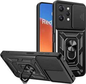 Чохли, бампера Чехлы, бампера ^/--/^ Чохол Fiji Camera Defence для Xiaomi Redmi 12 бампер із захистом камери та підставкою Black ^_^^^ Чехол Fiji Camera Defence для Xiaomi Redmi 12 бампер с защитой камеры и подставкой Black - фото фото фото