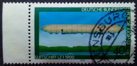 НДР, ФРН ГДР, ФРГ ^/--/^ Германия 1978 Авиация, дирижабль 40 Pfg, из серии, гашеная ^_^^^ Німеччина 1978 Авіація, дирижабль 40 Pfg, з серії, гашена - фото фото фото
