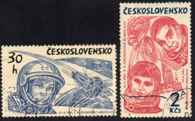 Чехословаччина Чехословакия ^/--/^ Чехословаччина 1964 - Космонавти  (Г) ^_^^^ Чехословакия 1964 - Космонавты (Г) - фото фото фото