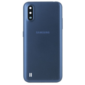 Корпуса на Samsung Корпуса на Samsung ^/--/^ Задня частина корпусу Samsung Galaxy A /--/ 01 SM-A /--/ 015 Blue  (з склом камери) ^_^^^ Задняя часть корпуса Samsung Galaxy A /--/ 01 SM-A /--/ 015 Blue (со стеклом камеры) - фото фото фото