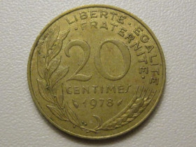 Франція Франция ^/--/^ Франция 20 сантимов 1978 года 38135 ^_^^^ Франція 20 сантимів 1978 38135 - фото фото фото