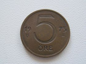 Швеція Швеция ^/--/^ Швеция 5 эре 1973 года 16615 ^_^^^ Швеція 5 ер 1973 16615 - фото фото фото
