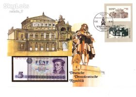 Тематичні колекції Тематические коллекции ^/--/^ Архитектура . ГДР 1985 г - ХМК  СГ и 5 марок в конверте - сертификат - 3 скана ^_^^^ НДР 1985 р - ХМК СГ і 5 марок в конверті - сертифікат - 3 скана - фото фото фото
