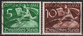 Третій Рейх (-) Третий Рейх (-) ^/--/^ 1939 - Рейх - Газетні марки Z.738-739 _14,0 € _гаш ^_^^^ 1939 - Рейх - Газетные марки Z.738-739 _14,0 € _гаш - фото фото фото
