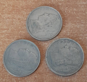 Бельгія Бельгия ^/--/^ 5 франков 3 шт погодовка 1948, 49, 50 на фрацузском и голландском Belgique Belgiё ^_^^^ 5 франків 3 шт погодження 1948, 49, 50 на фрацузькому і голландському Belgique Belgiё - фото фото фото