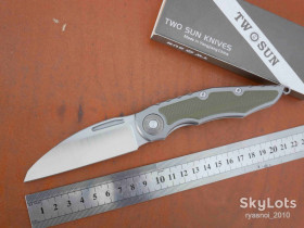 Ножі, мультітули Ножи, мультитулы ^/--/^ TwoSun TS /--/ 145-Titanium+Micarta, D /--/ 2 Satin, Night Morning Design, Tactical, Front Flipper, KVT Ceramic підшипник, EDC, Frame Lock ^_^^^ TwoSun TS /--/ 145-Titanium+Micarta, D /--/ 2 Satin, Night Morning Design, Tactical, Front Flipper, KVT Ceramic подшипник, EDC, Frame Lock - фото фото фото