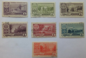СРСР - СССР - ^/--/^ СССР 1961 Столицы автономных республик, гашеные (I) ^_^^^ СРСР 1961 Столиці автономних республік, гашені (I) - фото фото фото