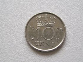 Нідерланди Нидерланды ^/--/^ Нидерланды 10 центов 1979 года 23270 ^_^^^ Нідерланди 10 центів 1979 року 23270 - фото фото фото