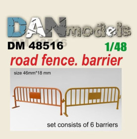Аксесуари Аксессуары ^/--/^ Danmodel 48516 - Дорожное ограждение, барьер. Набор 6 шт. Смола. 3 /--/ D печать, 1/48 ^_^^^ Danmodel 48516 - Дорожня огорожа, бар'єр. Набір 6 шт. Смола. 3 /--/ D печатка, 1/48 - фото фото фото