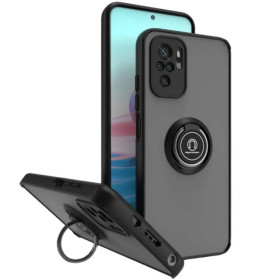 Чохли, бампера Чехлы, бампера ^/--/^ Чохол Fiji Colorframe для Xiaomi Redmi Note 10 Pro матовий бампер з кільцем підставкою Black ^_^^^ Чехол Fiji Colorframe для Xiaomi Redmi 10 /--/ A матовый бампер с кольцом подставкой Black - фото фото фото