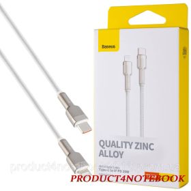 Кабелі Кабели ^/--/^ Кабель Baseus Cafule Series Metal Data Cable Type-C to iP PD 20 /--/ W 2 /--/ m White (CATLJK-B /--/ 02) - фото фото фото