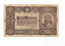 Угорщина Венгрия ^/--/^ Венгрия 100 корон 1923 ^_^^^ Угорщина 100 корон 1923 - фото фото фото
