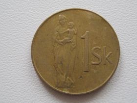 Словаччина Словакия ^/--/^ Словакия 1 крона 1993 года #17280 ^_^^^ Словаччина 1 крона 1993 року #17280 - фото фото фото