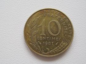 Франція Франция ^/--/^ Франция 10 сантимов 1987 года 15968 ^_^^^ Франція 10 сантимів 1987 15968 - фото фото фото
