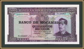Мозамбік Мозамбик ^/--/^ Мозамбик 500 эскудо 1976 P-118  (118 /--/ a.1) UNC ^_^^^ Мозамбік 500 ескудо 1976 P-118 (118 /--/ a.1) UNC - фото фото фото
