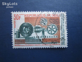 Малі Мали ^/--/^ Марка Мали 1965 связь телеграф 100 лет гаш ^_^^^ Марка Малі 1965 зв'язок телеграф 100 років гаш - фото фото фото
