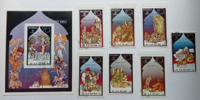 КНДР КНДР ^/--/^ КНДР Северная Корея 1981 Сказки, гашеные  (КЦ = 7 евро) ^_^^^ КНДР Північна Корея 1981 Казки, гашені (КЦ = 7 євро) - фото фото фото