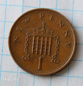 Єлизавета II (після ) Елизавета II (после ) ^/--/^ 1 новий пенні 1979 Великобританія ^_^^^ 1 новый пенни 1979 - фото фото фото