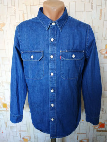 Куртки Куртки ^/--/^ Сорочка чоловіча джинсова LEVIS коттон p-p XS ^_^^^ Сорочка мужская джинсова LEVIS коттон p-p XS - фото фото фото
