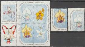 Флора Флора ^/--/^ Куба флора 1966-67 орхидеи сцепка купон ^_^^^ Куба флора 1966-67 орхідеї зчіпка купон - фото фото фото