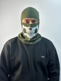 Інше Другое ^/--/^ Баф - балаклава  трикотаж с принтом зелеый ^_^^^ Баф - балаклава трикотаж з принтом зелей - фото фото фото