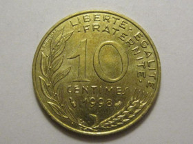 Франція Франция ^/--/^ Франция 10 сантимов 1998 года 3 /--/ П /--/ 1018 ^_^^^ Франція 10 сантимів 1998 року 3 /--/ П /--/ 1018 - фото фото фото