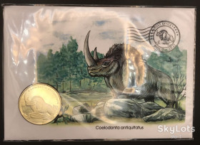 Гвінея Гвинея ^/--/^ BIOCO Coeiodonta antiquitatus Five dollars Биоко 5 долларов 2021 Шерстистый носорог в конверте ^_^^^ BIOCO Coeiodonta antiquitatus Five dollars Біоко 5 доларів 2021 Шерстистий носоріг в конверті - фото фото фото