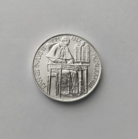 Італія і Ватикан Италия и Ватикан ^/--/^ 1000 ЛИР ВАТИКАН 1988 состояние UNC серебро РЕДКАЯ!!! ^_^^^ 1000 ЛІР ВАТИКАН 1988 стан UNC срібло Рідка!!! - фото фото фото