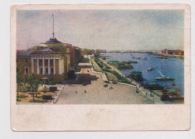 СРСР СССР ^/--/^ ВИД НА НЕВУ ОТ АДМИРАЛТЕЙСТВА  1958 г.  БЕГГРОВ  чистая  ^_^^^ Вид на неву від адміністрації 1958 р. БЕГГРОВ ЧИСТИЙ - фото фото фото