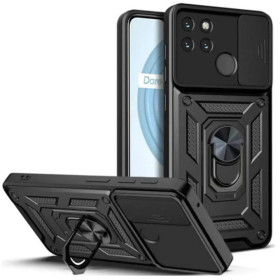 Чохли, бампера Чехлы, бампера ^/--/^ Чохол Fiji Camera Defence для Realme C /--/ 21 /--/ Y бампер із захистом камери та підставкою Black ^_^^^ Чехол Fiji Camera Defence для Realme C /--/ 21 /--/ Y бампер с защитой камеры и подставкой Black - фото фото фото