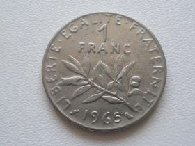 Франція Франция ^/--/^ Франция 1 франк 1965 года 24355 ^_^^^ Франція 1 франк 1965 року 24355 - фото фото фото