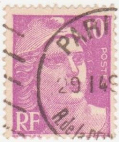 Франція Франция ^/--/^ Франция  1947  г. № 795 гашеная ^_^^^ Франція 1947 р. No 795 гашена - фото фото фото
